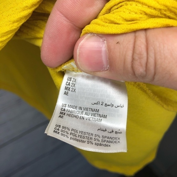 NWT Alfani Sunflower Asymmetrical Tank Top Sz 2X - Picture 4 of 5